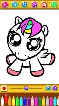 Coloring Horse Pony Hair Rainbow Screen Shot 3