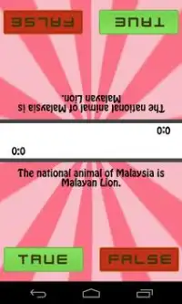 Malaysia Facts True False Quiz Screen Shot 6