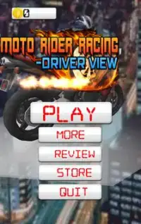 Moto Rider Racing-Driver View Screen Shot 0