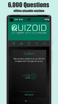 Quizoid: Offline Trivia Quiz Screen Shot 0