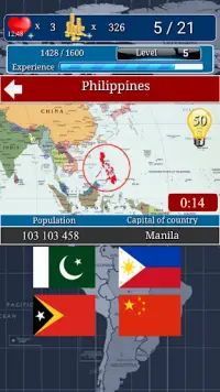 Geography: capitals, flags, countries Screen Shot 4