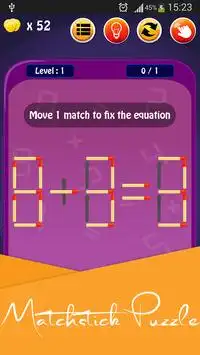 Matchstick Puzzle Screen Shot 2