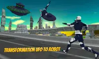 Flying UFO Robot Game:Alien SpaceShip Battle Screen Shot 1