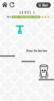 Thirsty Glass - Draw Line Puzzle Screen Shot 1
