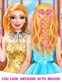 Braided Hairstyle Salon: Make Up And Dress Up Screen Shot 9