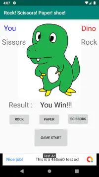 Rock Paper Scissors Dino Screen Shot 1