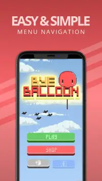 Bye Balloon! - Classic Retro Arcade Game Screen Shot 0