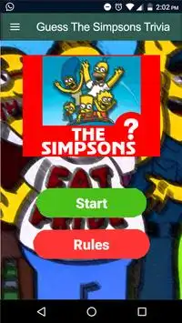 Guess The Simpsons Trivia Quiz Screen Shot 0