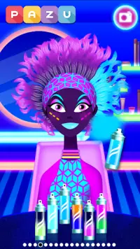 Girls Hair Salon Glow - Hairstyle games for kids Screen Shot 1