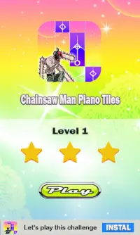 Chainsaw Man Piano Tiles Screen Shot 0