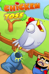 Chicken Toss - Crazy Chicken Launching Game Screen Shot 1