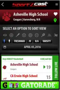 Sportzcast Live Score Screen Shot 1