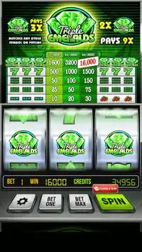 Triple Emeralds Slots HD Screen Shot 1