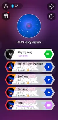 Poppy Playtime VS FNF Music Tiles Game Screen Shot 0