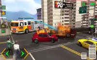 pompier sauvetage - urgence simulateur de camion Screen Shot 8