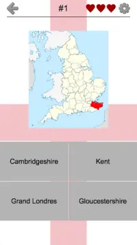 Comtés de l'Angleterre - Quiz Screen Shot 0