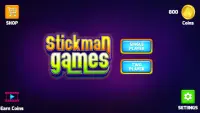 Stick-man Jeux: Tir à l'arc, Spear-man, Ninja Screen Shot 0