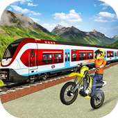 Trail bike vs train race