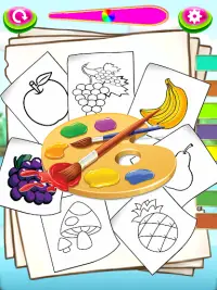 Frutas colorir jogo livro: pintura e desenho Screen Shot 1