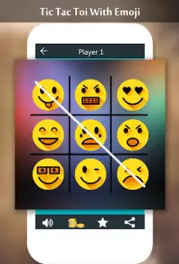 Tic Tac Toe With Emoji & Emoticon Screen Shot 1