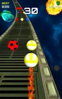 Ball Rolling on Colorful Road Speed Bouncing Jumps Screen Shot 5
