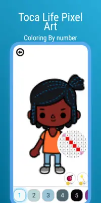 PIXEL-Toca life Pixel Art Color By Number Screen Shot 3