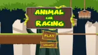 Animal car racing Screen Shot 0