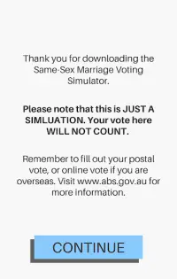 Australian Same Sex Marriage Voting Simulator Screen Shot 1
