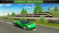 Auto vs Zug Real Racing Simulator Screen Shot 0