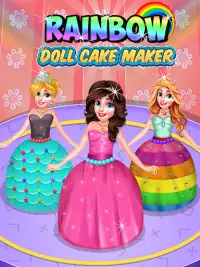 Rainbow Doll Cake Maker DIY Kitchen Screen Shot 3