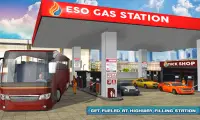 कोच बस वॉश सेवा: गैस स्टेशन पार्किंग गेम्स Screen Shot 3