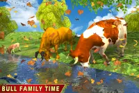 Wild Bull Family Survival Sim Screen Shot 1