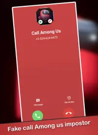 Fake call Among us impostor - Video Call and Chat Screen Shot 1