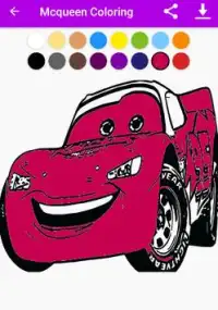 Mcqueen Coloring page games free Screen Shot 2