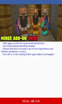 Add-on Miner pour Minecraft PE Screen Shot 0