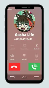 Talking Gasha Life - Fake Call Screen Shot 0