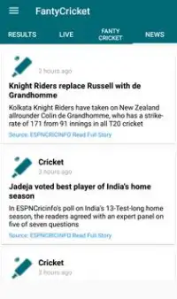 Fantasy Cricket League Screen Shot 2