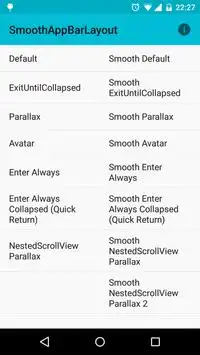 Smooth AppBarLayout Screen Shot 0