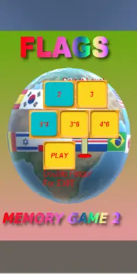 Memory Game 2 (Flags) Screen Shot 0