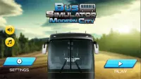 simulador de onibus cidade moderna - de autocarro Screen Shot 3