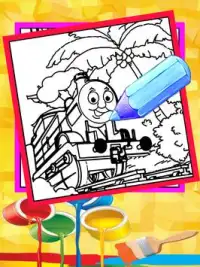 Coloring games thomas adventure Screen Shot 1