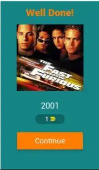 Fast and Furious Quiz Screen Shot 1