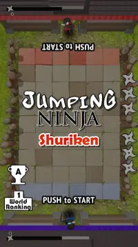 Jumping Ninja Shuriken : two Player game Screen Shot 0