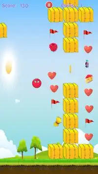 Love Red Ball Candy Jumping Screen Shot 1