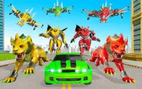 Lion Robot Car Transforming Game: 3D Air Jet Robot Screen Shot 0