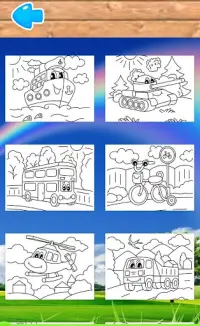 Coloring Transport Vehicles For Children Screen Shot 4