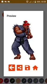 Color by Number Street Fighter : Pixel Art Screen Shot 5