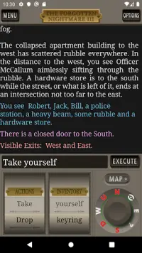 The Forgotten Nightmare 3 Text Adventure Game Screen Shot 0