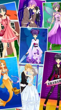 Anime Dress Up Games For Girls - Couple Love Kiss Screen Shot 0