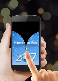 New Year 2017 Zipper Lock Screen Shot 2